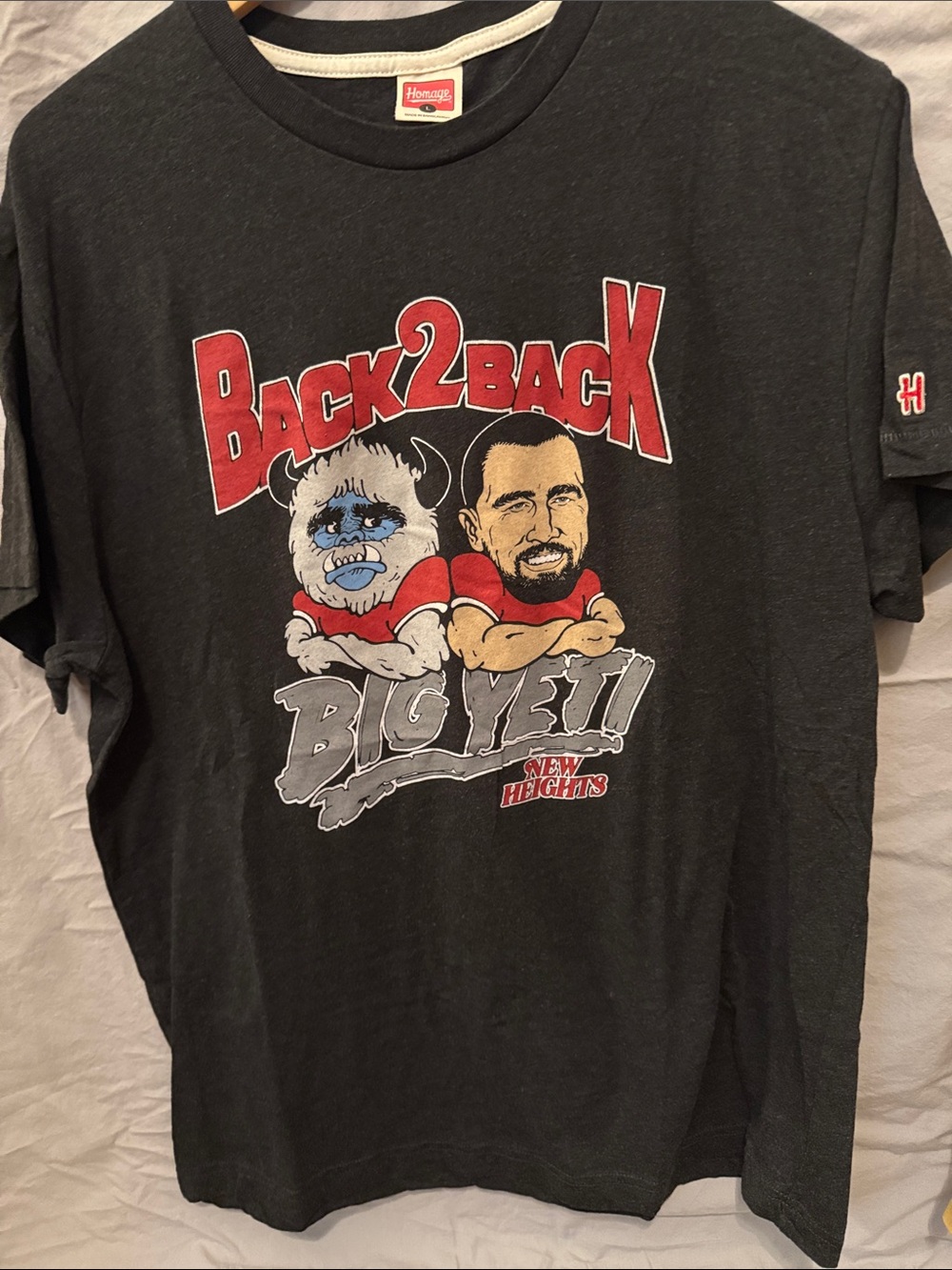 HOMAGE Black Graphic 'Back2Back Big Yeti' Tee